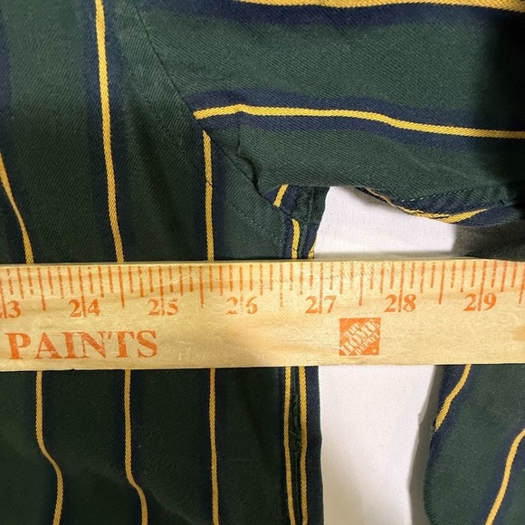 VTG Tommy Hilfiger Shirt Men's XL Green Stripe Long Sleeve Button Down 90s Retro - Picture 5 of 6